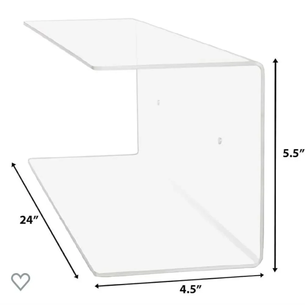 Premium 2 Tier Floating Acrylic Shelf, Bathrooms, Kitchen & Office (24 Inch)